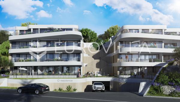 Opatija, Volosko, luxus kétszobás lakás panorámás tengeri kilátással, 100,16 m²