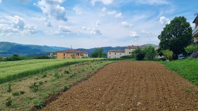 Istria, Buzet, stavebný pozemok s výhľadom na zeleň v skutocnej oáze pokoja