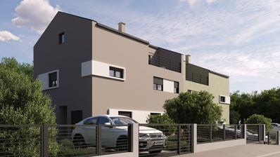 Istria, Porečin alue - Tilava kolmikerroksinen huoneisto omalla puutarhalla ja merinäköalalla