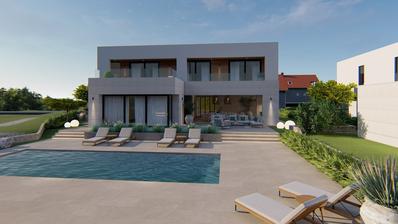 Primosten, moderne villa met zwembad en uitzicht op zee, 314,1 m²
