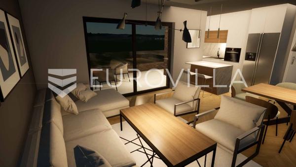 Zagreb, Maksimir, 82,02 m² büyüklüğünde, iki yatak odalı lüks penthouse