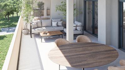 Istrie, Umag, appartement élégant au deuxième étage avec une terrasse impressionnante, S208