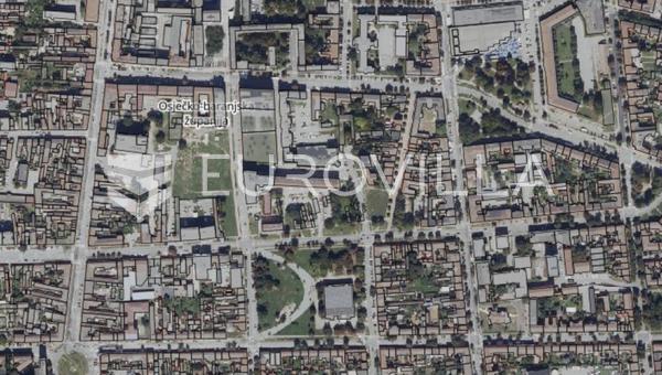 Osijek, Centro città, Terreno edificabile 500 m², Copertura del sito al 100%, 6 piani uso commerciale