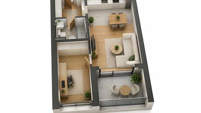 Zágráb, Blato, modern két szobás üzlethelyiség 45 m²-en garázs parkolóhellyel, új építésű