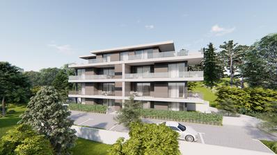 Primosten, NIEUWBOUW, appartement met zeezicht, tweede rij aan zee, 86,63 m²