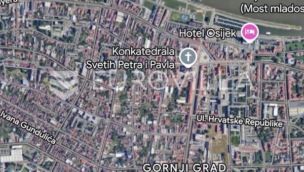 Osijek, city center, building land for sale with a total area of 458 m²