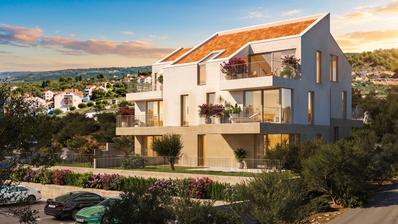 Brač, Supetar, dvosoban penthouse s predivnim pogledom