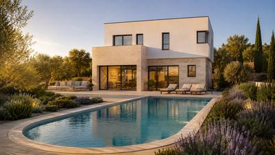 Istria, Labin, terreno edificabile con permesso e progetto per villa con piscina, 521 m², posizione eccellente