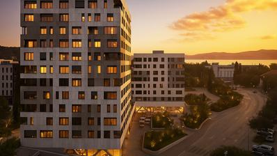 Split, Lora, vrhunski opremljen trosoban stan u novom projektu