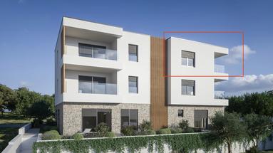 Brodarica, denize ikinci sırada yeni yapı, iki yatak odalı deniz manzaralı daire