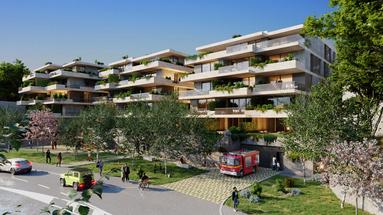 Split, Podstrana, TERRACES - AYRICALIKLI PROJE, üç yatak odalı daire, dördüncü kat