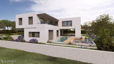 Vodice - premium villa med svømmebasseng og boblebad under bygging, tomt 600 m²