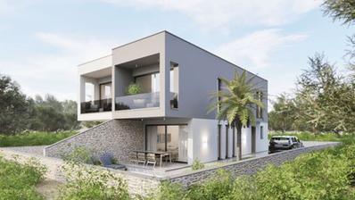Istrien, Liznjan, elegant NYT dobbelthus, med have på 111 m²
