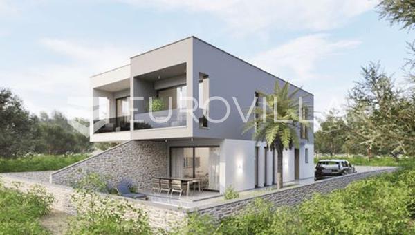 Istra, Ližnjan, elegantna dvojna NOVOGRADNJA s vrtom 111 m²