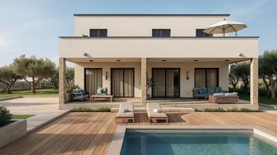 Zadar, Slivnica, prekrasna villa u izgradnji s velikim potencijalom