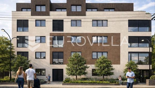 Zágráb, Donje Vrapce, modern egyszobás lakás új építésű házban, 56 m²