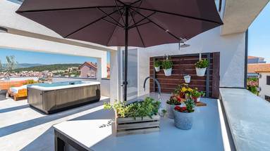 Čiovo, a modern newly built house with a roof terrace