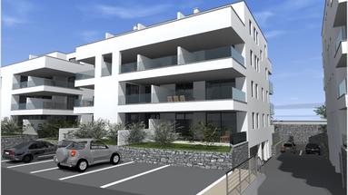 Pag, Povljana'da, üst düzey yeni bir binada yer alan 54,10 m² büyüklüğünde bir yatak odalı daire