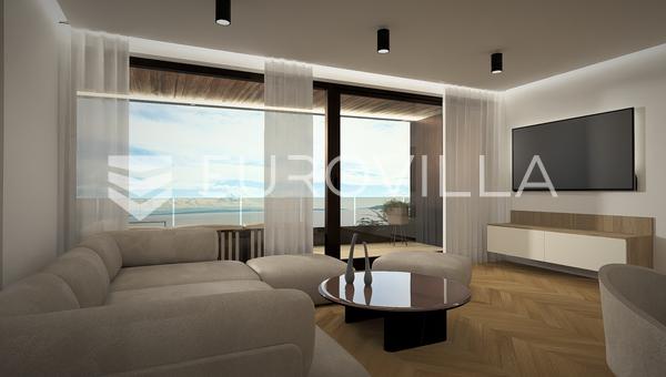 Opatija, Ičići, luxus apartman egy exkluzív új építésű házban, panorámás tengeri kilátással.