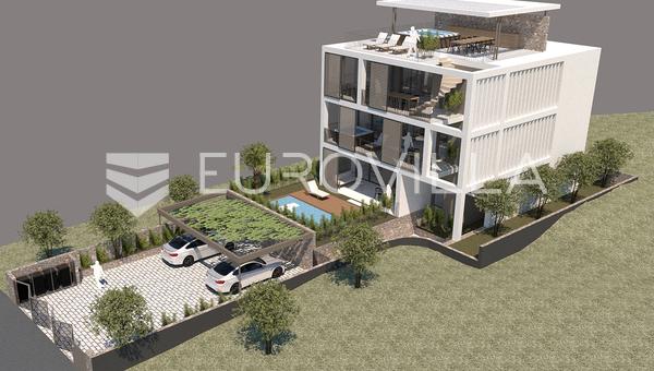 Primošten, NOVOGRADNJA, luksuzan penthouse na drugom katu s pogledom na more, 119,12 m²