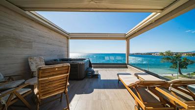 Pag Island, Povljana - Luxury Penthouse, First Row to the Sea, Jacuzzi and Panoramic Sea Views