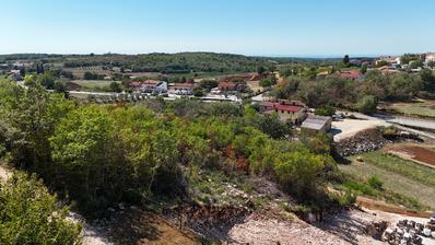 Istra, Vižinada, atraktivno građevinsko zemljište s otvorenim panoramskim pogledom na more