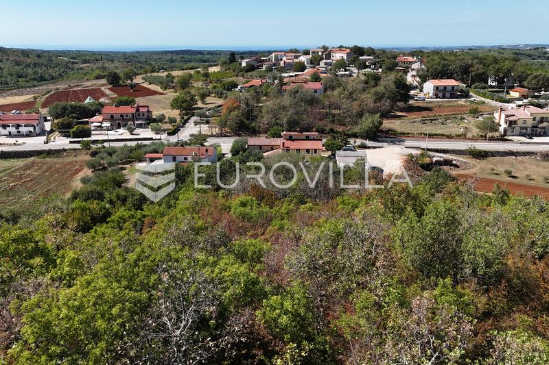Istra, Vižinada, atraktivno građevinsko zemljište s otvorenim panoramskim pogledom na more - 6