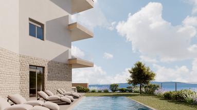 Hvar, Zavala, apartamento de luxo com vista para o mar.