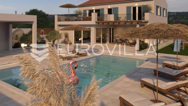 Zadar, Crno, impressionnante villa en pierre avec piscine