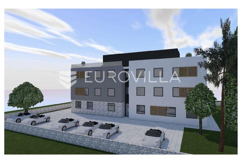 Privlaka, dvosoban stan s vrtom na izvrsnoj lokaciji, NOVOGRADNJA