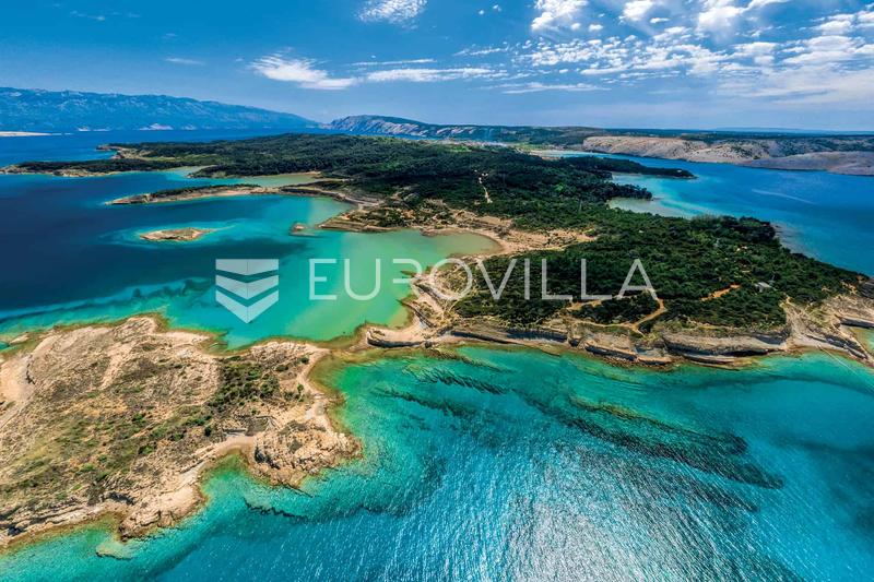 Rab - Lopar - Terreno edificabile con progetto e fondazioni finite con vista mare