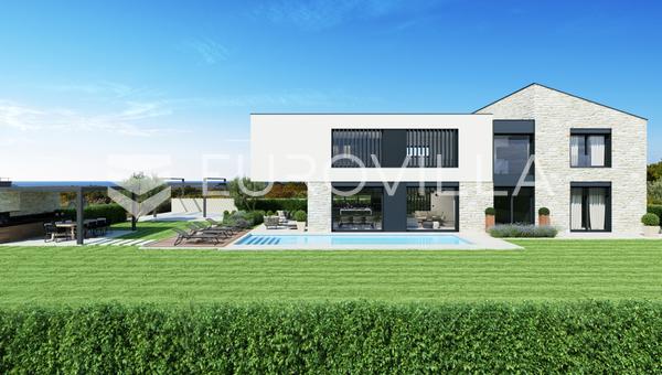 Istrien, Poreč, moderne villa med havudsigt