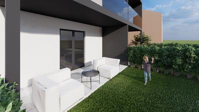 Osijek, Čepin, one-bedroom apartment with a 40 m² garden and parking space