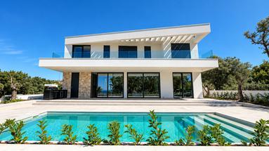 Pag, Jakišnica, lyxvilla med pool, 150 m från havet