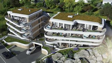 Opatija, Volosko'da, panoramik deniz manzaralı, lüks çatı katı daire, 240.35 m²