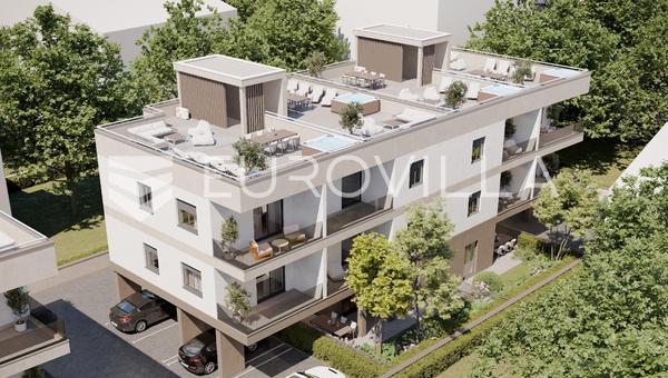 Strožanac, NEW BUILD, two-bedroom apartment on the second floor with a roof terrace, 76.2 m²