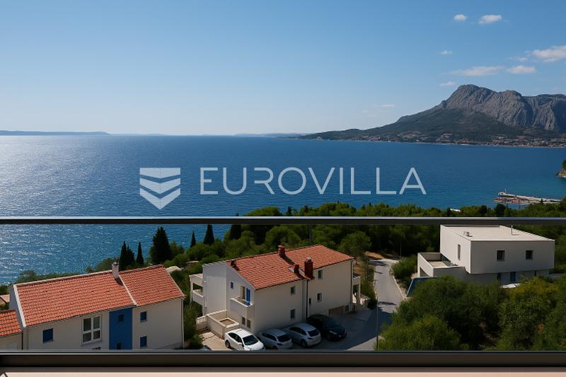 Omiška rivijera, dvosoban stan s panoramskim pogledom na more, 63.15 m²