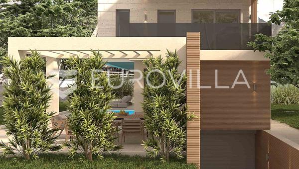 Istria, Liznjan - parcela edificable 523 m², permiso final para villa 523 m², vista al mar