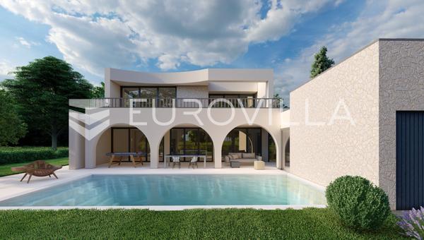 Istria, Poreč area, exclusive semi‑detached house with sea view and pool