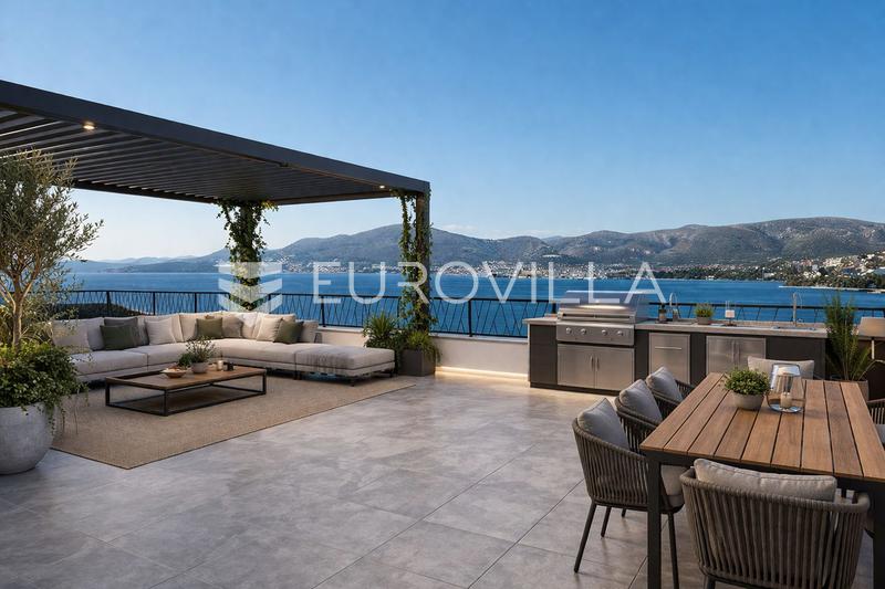 Ciovo, Okrug Gornji, attico trilocale con terrazza sul tetto e vista mare - 28