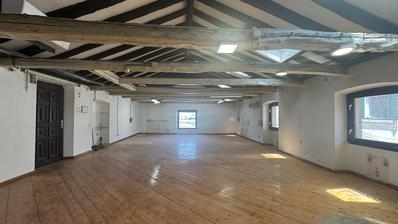 Isztria, Rovinj, Kereskedelmi terület 100 m², Első sor a tengerhez, 1. emelet, magas mennyezet, tengerre néző kilátás