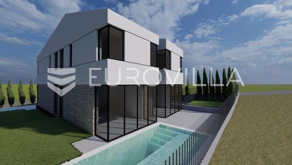 Malinska, modern two-story new build with a swimming pool