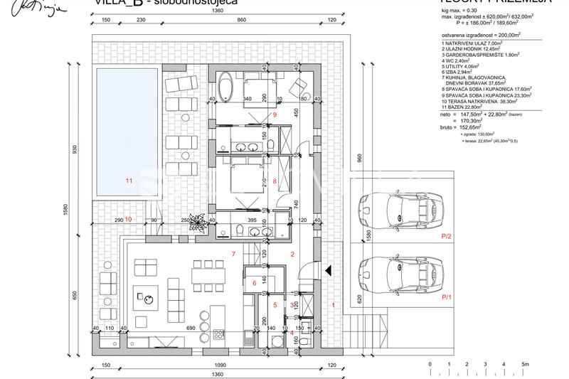Karlobag, Cesarica, projeli arsa, 632 m² - 15