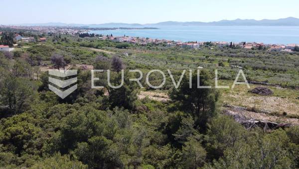 Zadar, Diklo, terreno para construção com vista para o mar