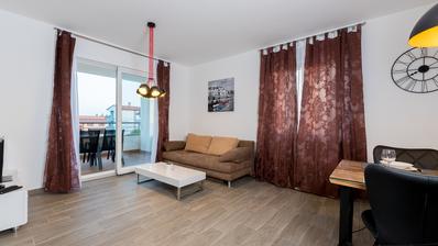 Istria, Peroj, modern apartment with a heated pool and a Mediterranean garden