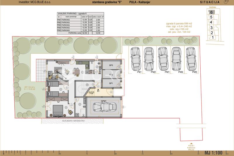 Pula, Kastanjer - Moderne treværelses lejlighed i nybyggeri, stueetage, førsteklasses beliggenhed - 6
