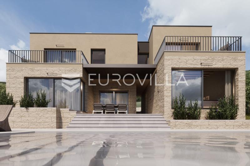 Omiš, Gata, vila s bazenom i prekrasnim pogledom na more