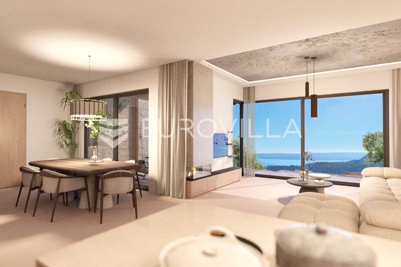 Omiš, Gata, vila s bazenom i prekrasnim pogledom na more