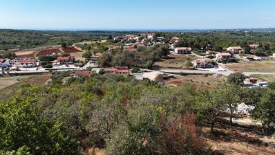 Istra, Vižinada, atraktivno građevinsko zemljište s otvorenim panoramskim pogledom na more