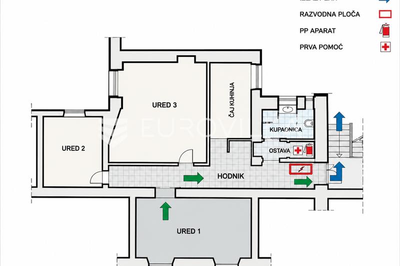 Rijeka, Centar, NAJAM, poslovni prostor, ured, 115 m², 2. kat - 12